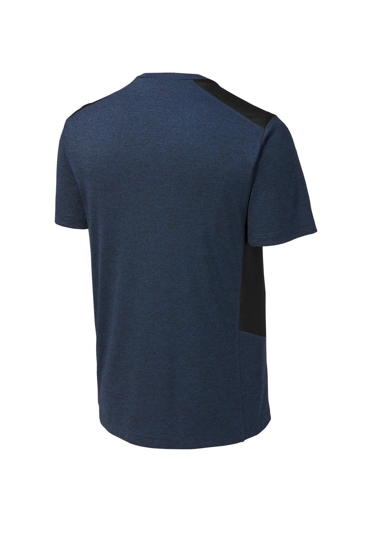 Sport-Tek  Endeavor Tee. ST465 Dark Royal Heather/ Black