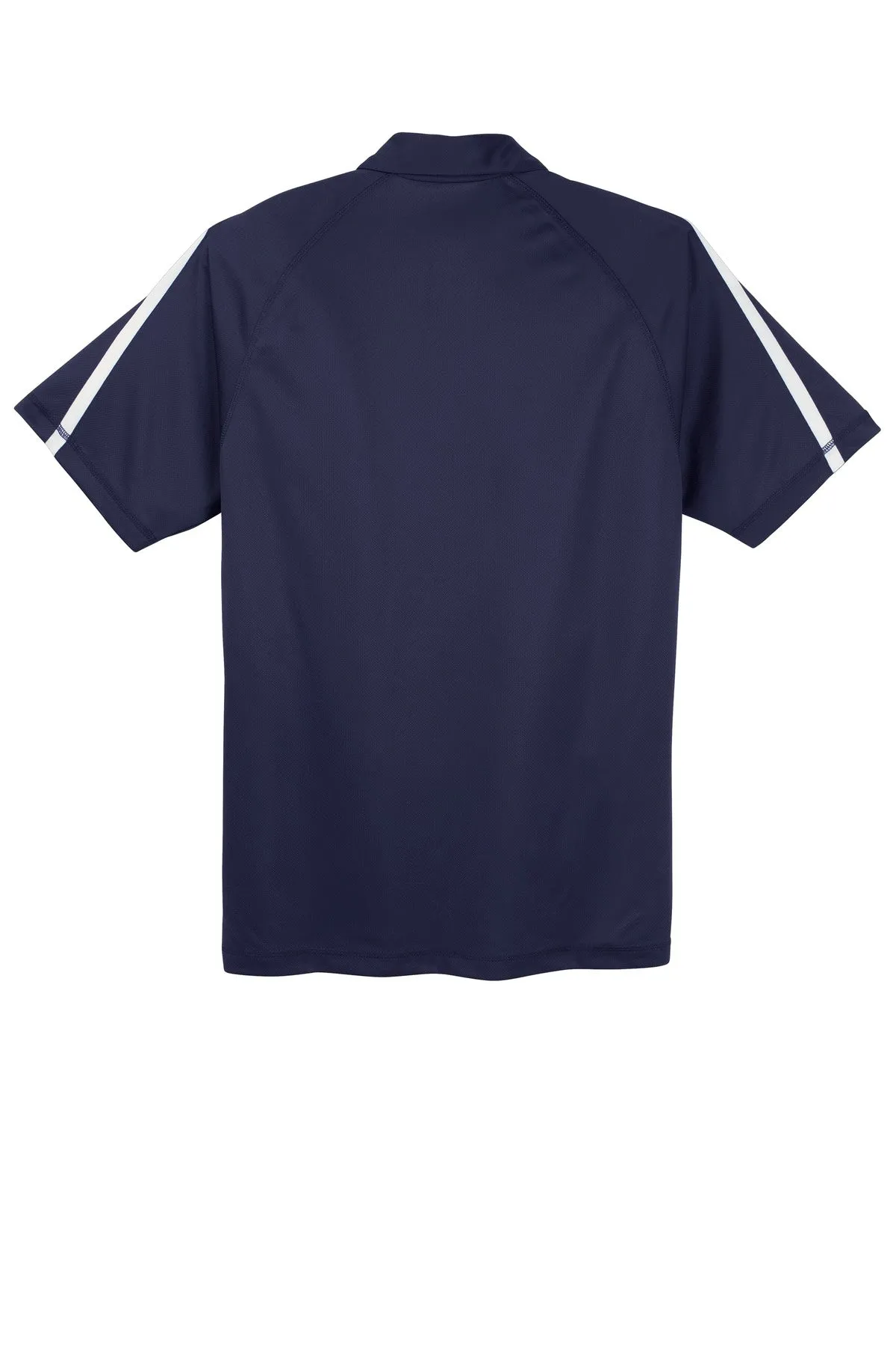 Sport-Tek PosiCharge Micro-Mesh Colorblock Polo. ST685 True Navy/ White