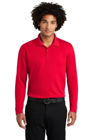 Sport-Tek  PosiCharge  RacerMesh  Long Sleeve Polo. ST640LS True Red