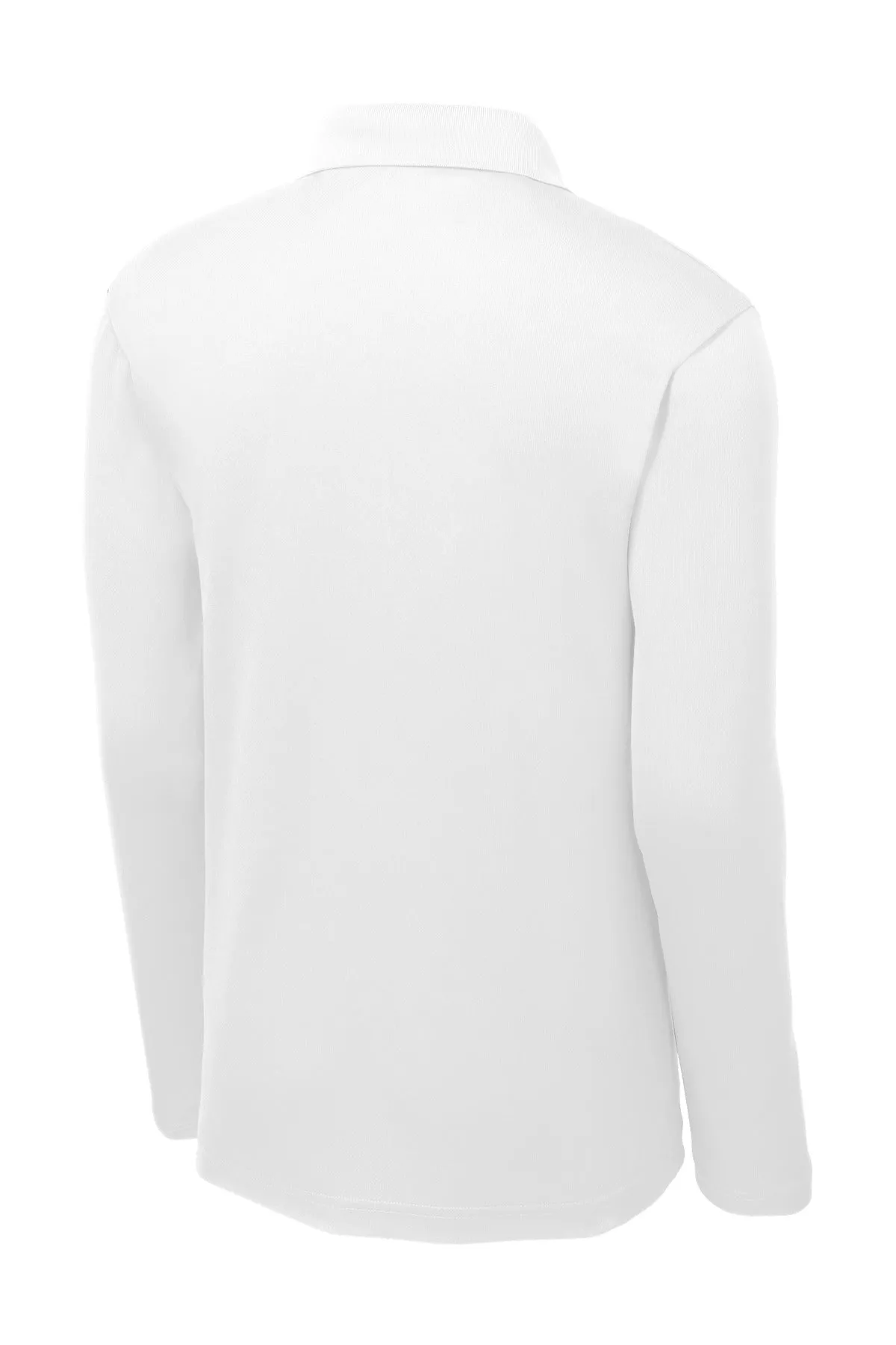 Sport-Tek  PosiCharge  RacerMesh  Long Sleeve Polo. ST640LS White
