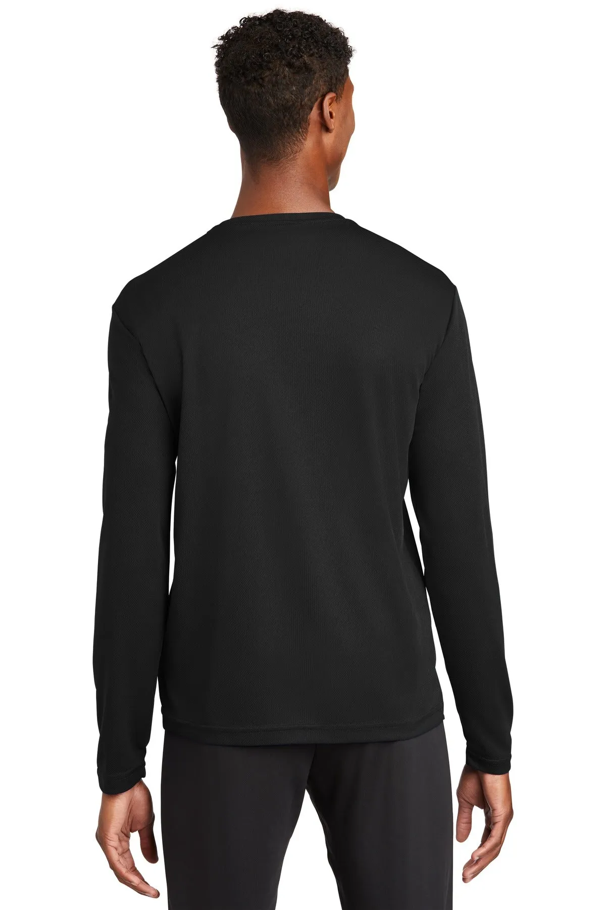 Sport-Tek PosiCharge RacerMesh Long Sleeve Tee. ST340LS Black