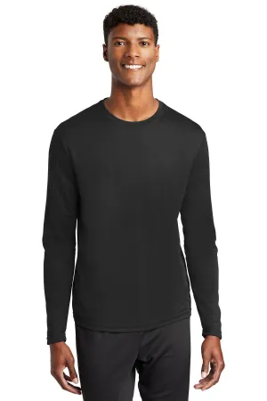 Sport-Tek PosiCharge RacerMesh Long Sleeve Tee. ST340LS Black