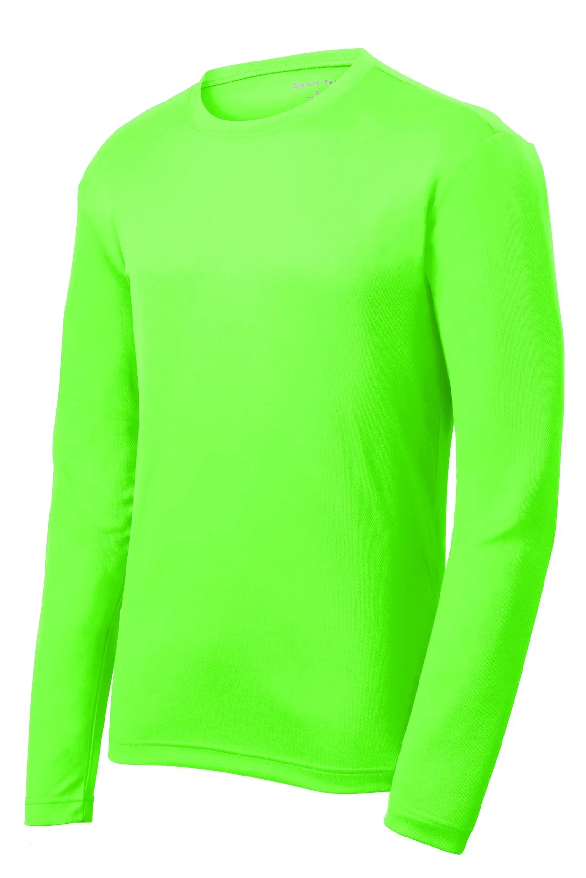 Sport-Tek PosiCharge RacerMesh Long Sleeve Tee. ST340LS Neon Green