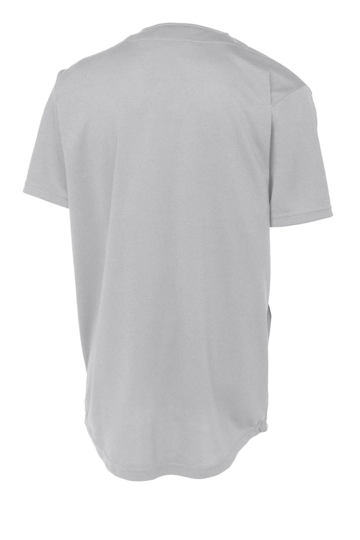 Sport-Tek PosiCharge Tough Mesh Full-Button Jersey. ST220 Silver