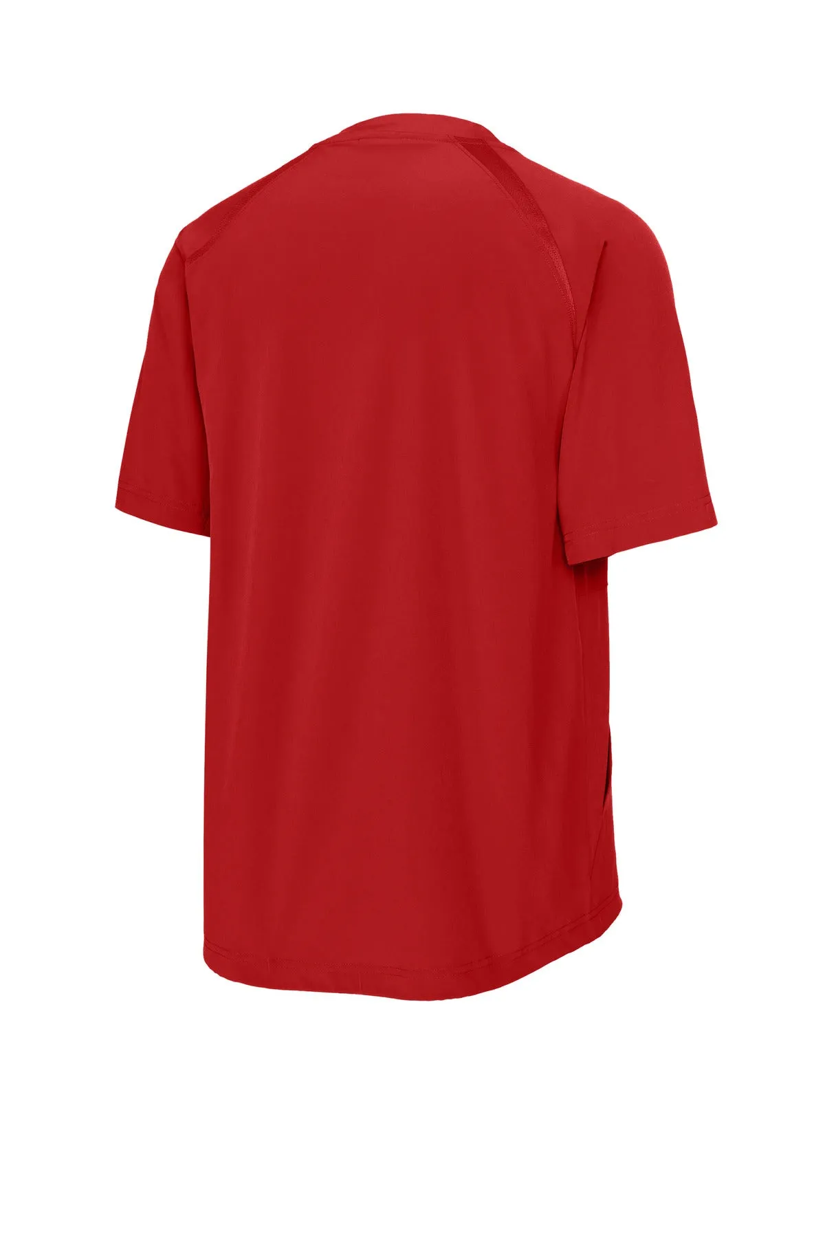 Sport-Tek Repeat 1/2-Zip Short Sleeve Jacket JST489 Deep Red