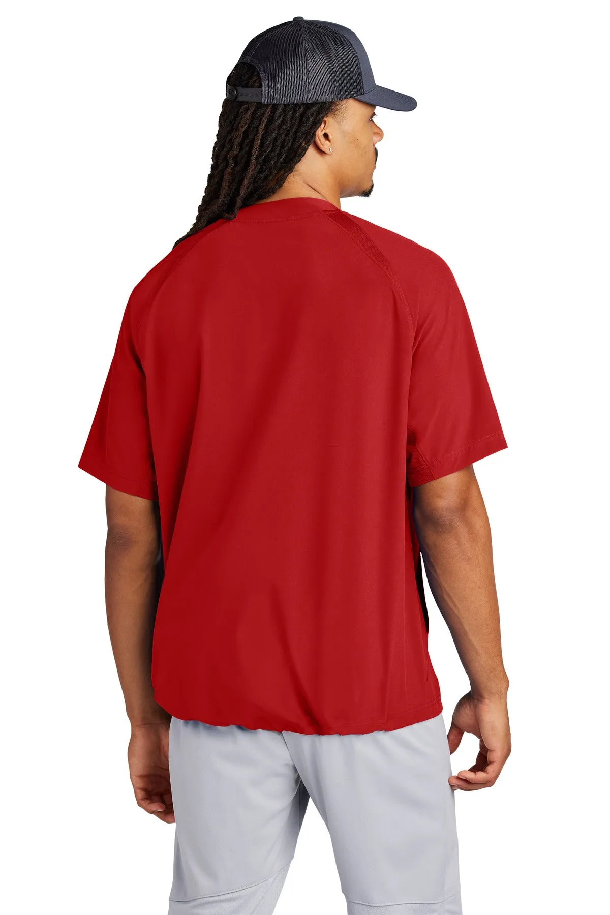 Sport-Tek Repeat 1/2-Zip Short Sleeve Jacket JST489 Deep Red