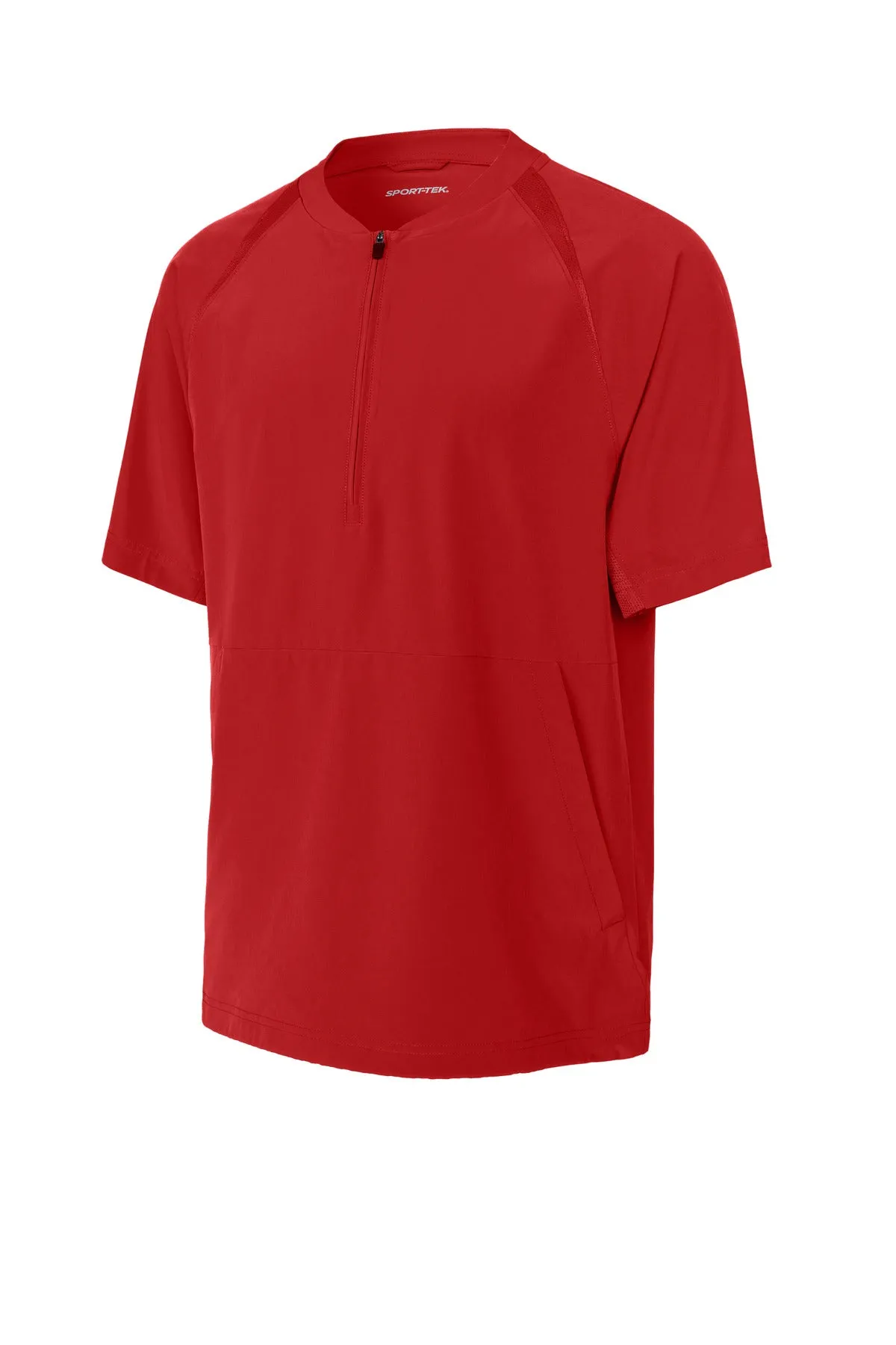 Sport-Tek Repeat 1/2-Zip Short Sleeve Jacket JST489 Deep Red