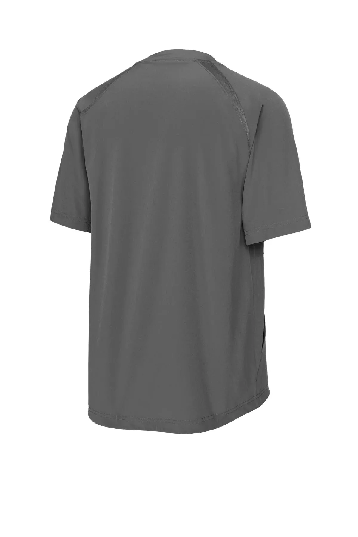 Sport-Tek Repeat 1/2-Zip Short Sleeve Jacket JST489 Iron Grey