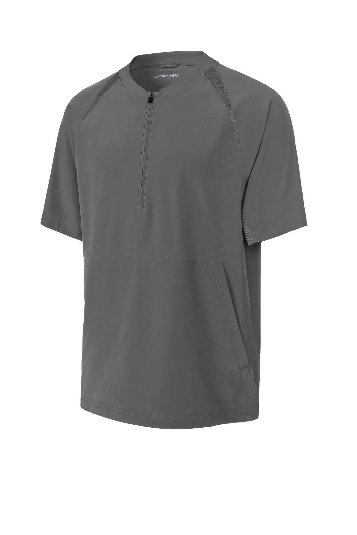 Sport-Tek Repeat 1/2-Zip Short Sleeve Jacket JST489 Iron Grey