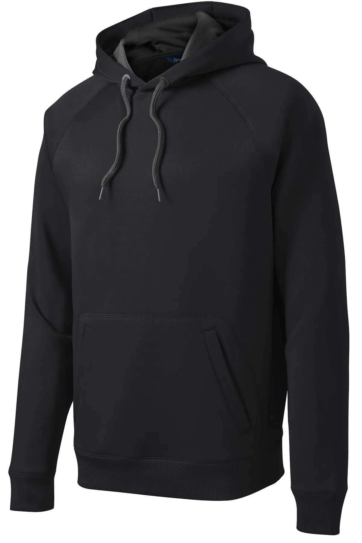 Sport-Tek Tech Fleece Hooded Sweatshirt. ST250 Black