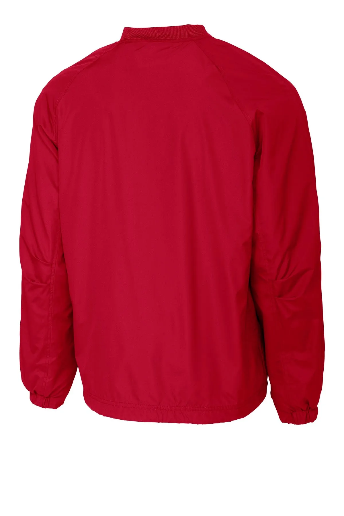 Sport-Tek V-Neck Raglan Wind Shirt. JST72 True Red