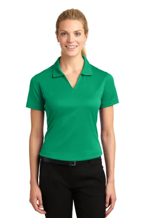 Sport-Tek Women's Dri-Mesh V-Neck Polo.  L469 Kelly Green