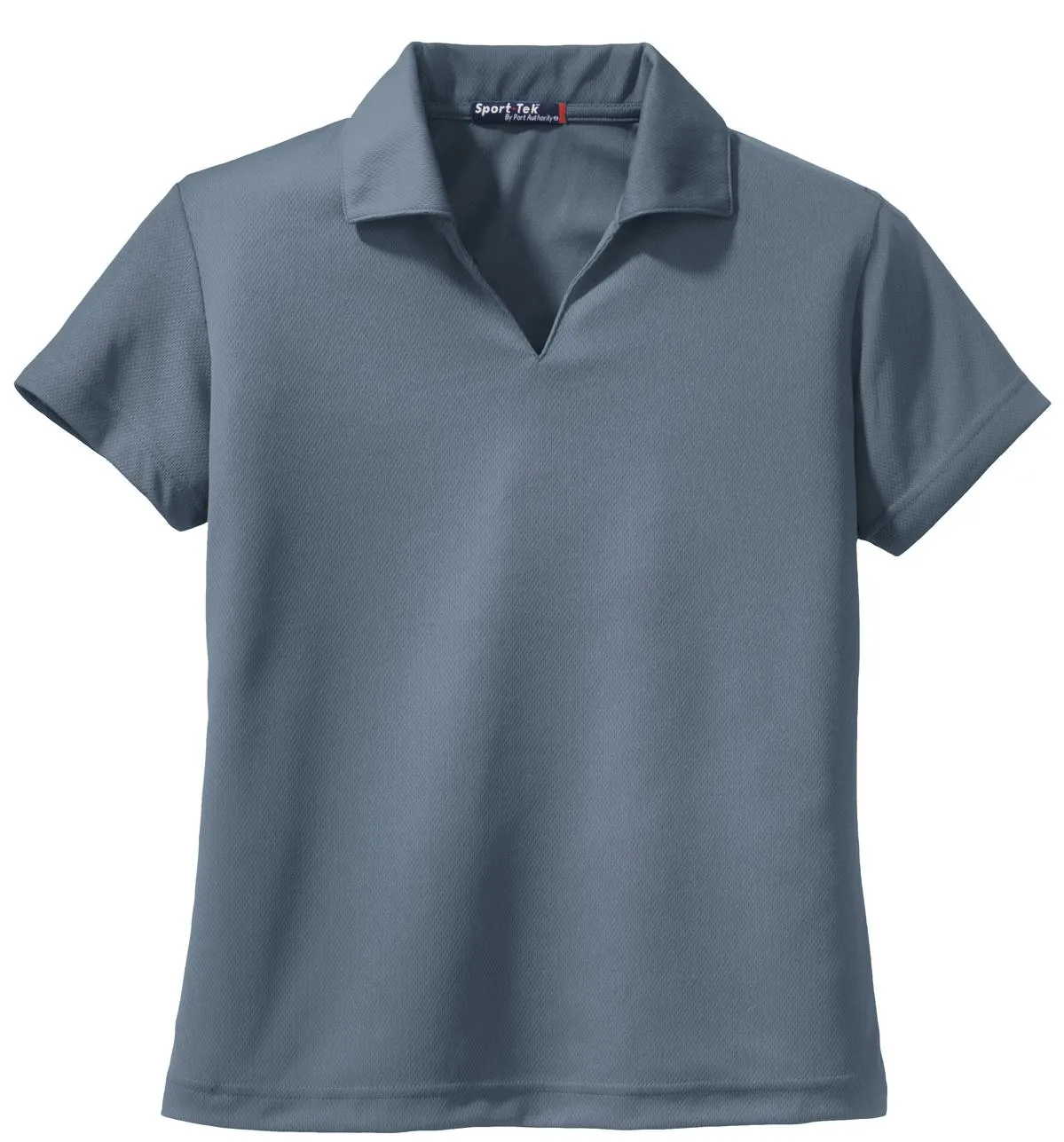 Sport-Tek Women's Dri-Mesh V-Neck Polo.  L469 Steel