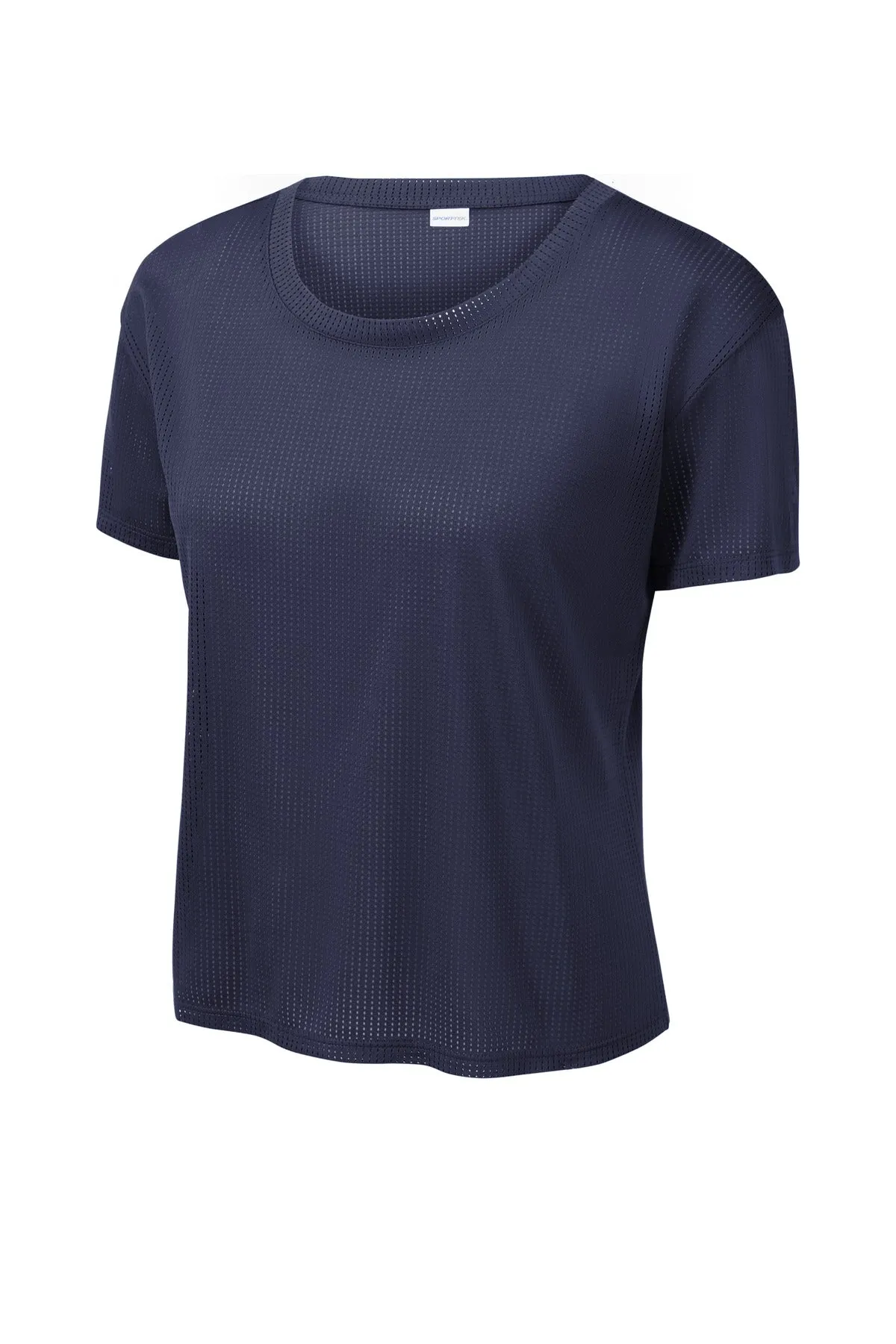 Sport-Tek  Women's PosiCharge  Draft Crop Tee. LST411 True Navy