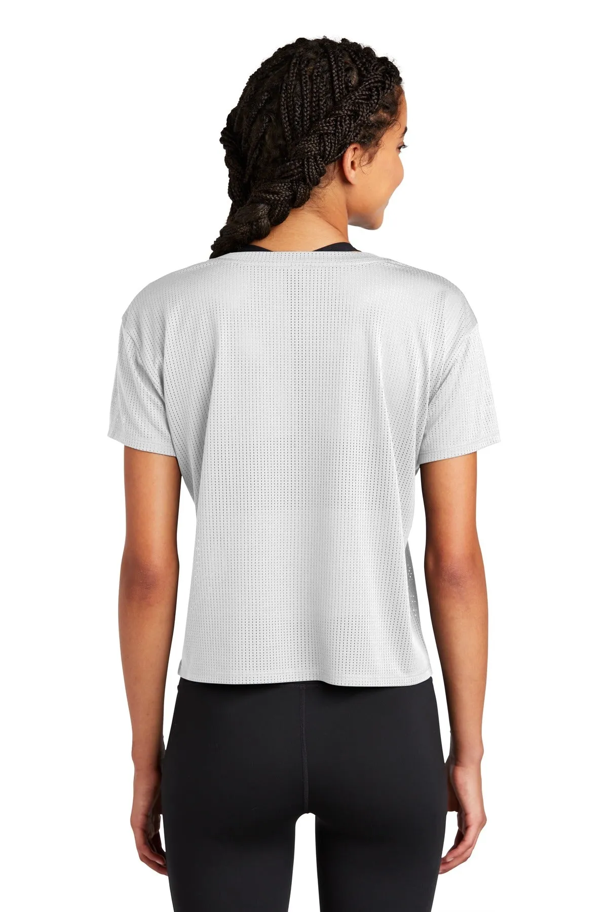 Sport-Tek  Women's PosiCharge  Draft Crop Tee. LST411 White