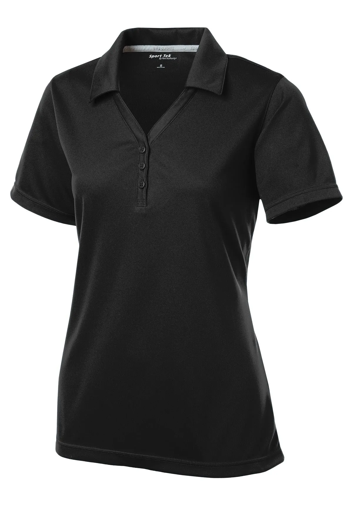 Sport-Tek Women's PosiCharge Micro-Mesh Polo. LST680 Black