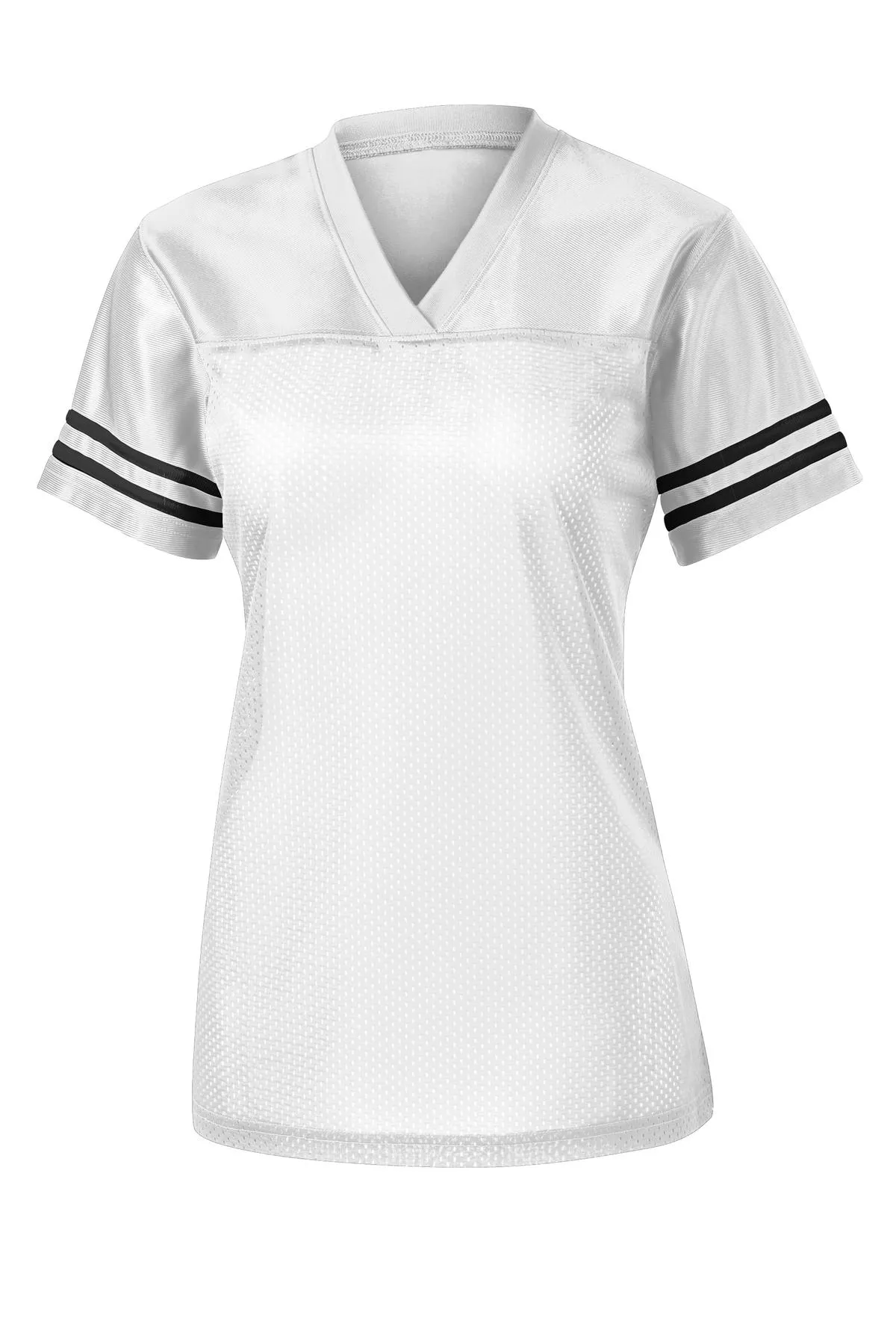 Sport-Tek Women's PosiCharge Replica Jersey. LST307 White/ Black
