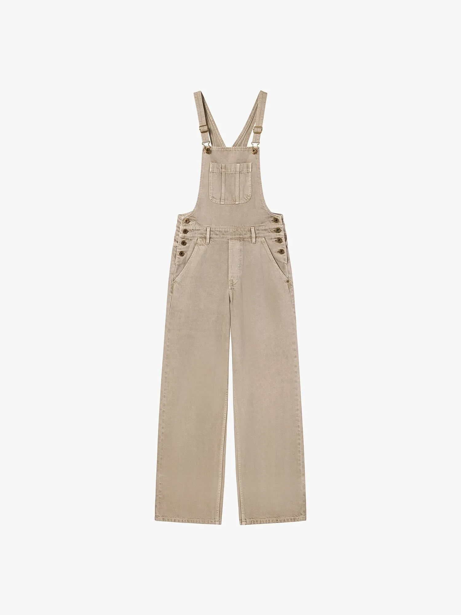 Straight-Leg Denim Jumpsuit