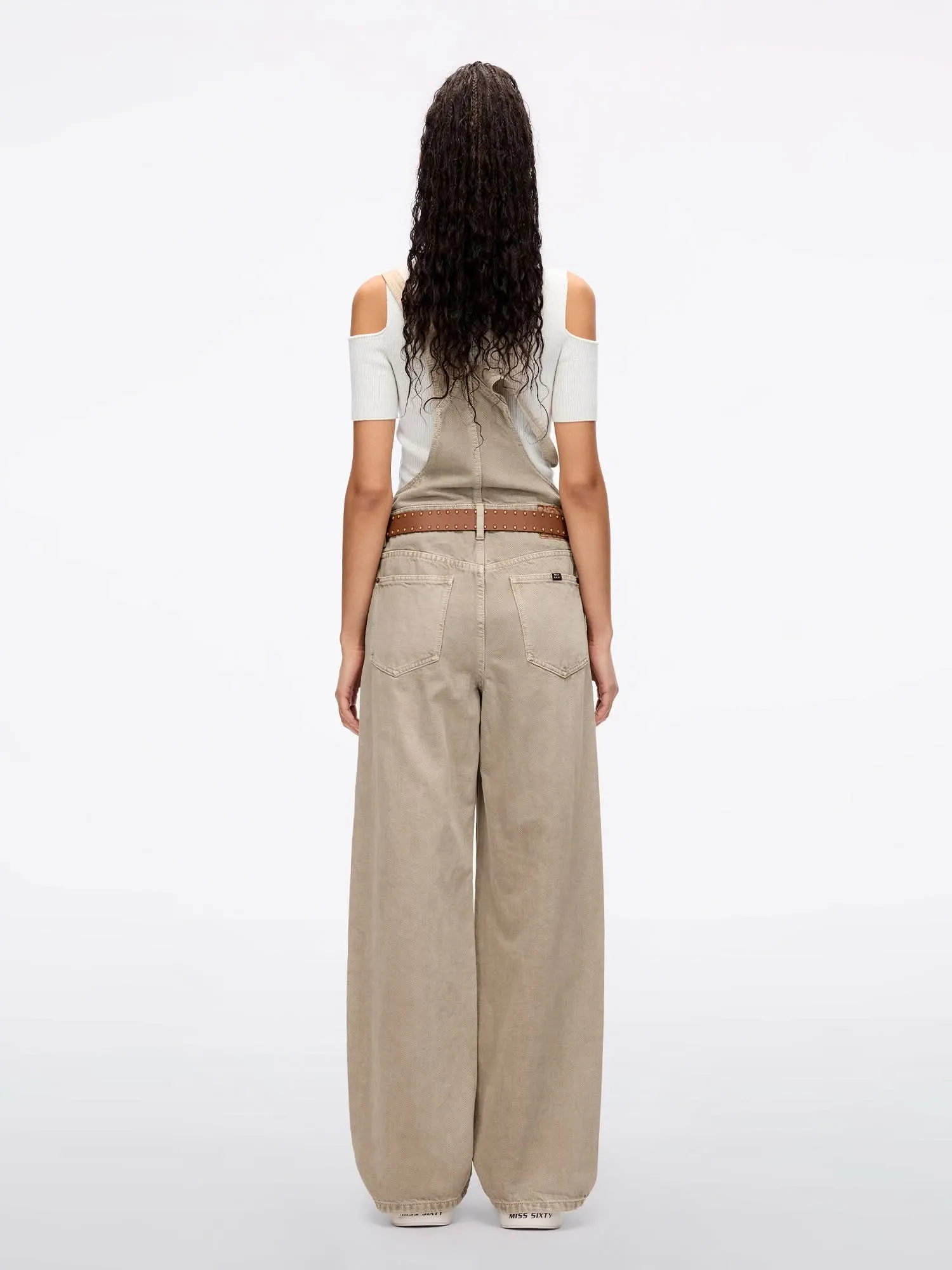 Straight-Leg Denim Jumpsuit
