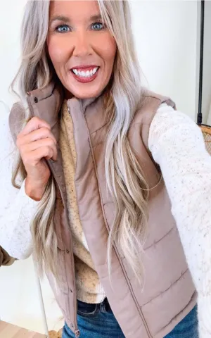 Suede Like Vest - Final Sale