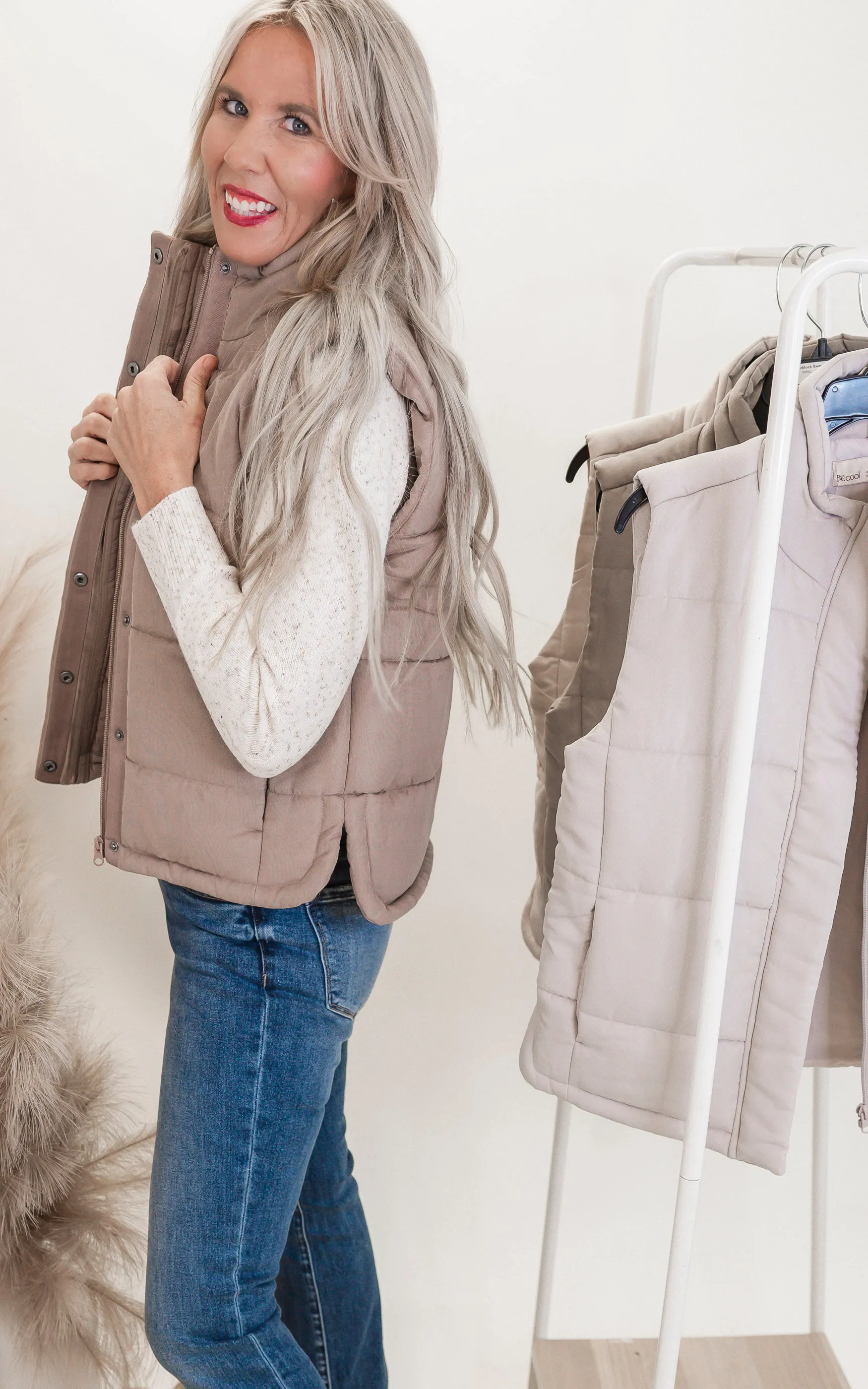 Suede Like Vest - Final Sale