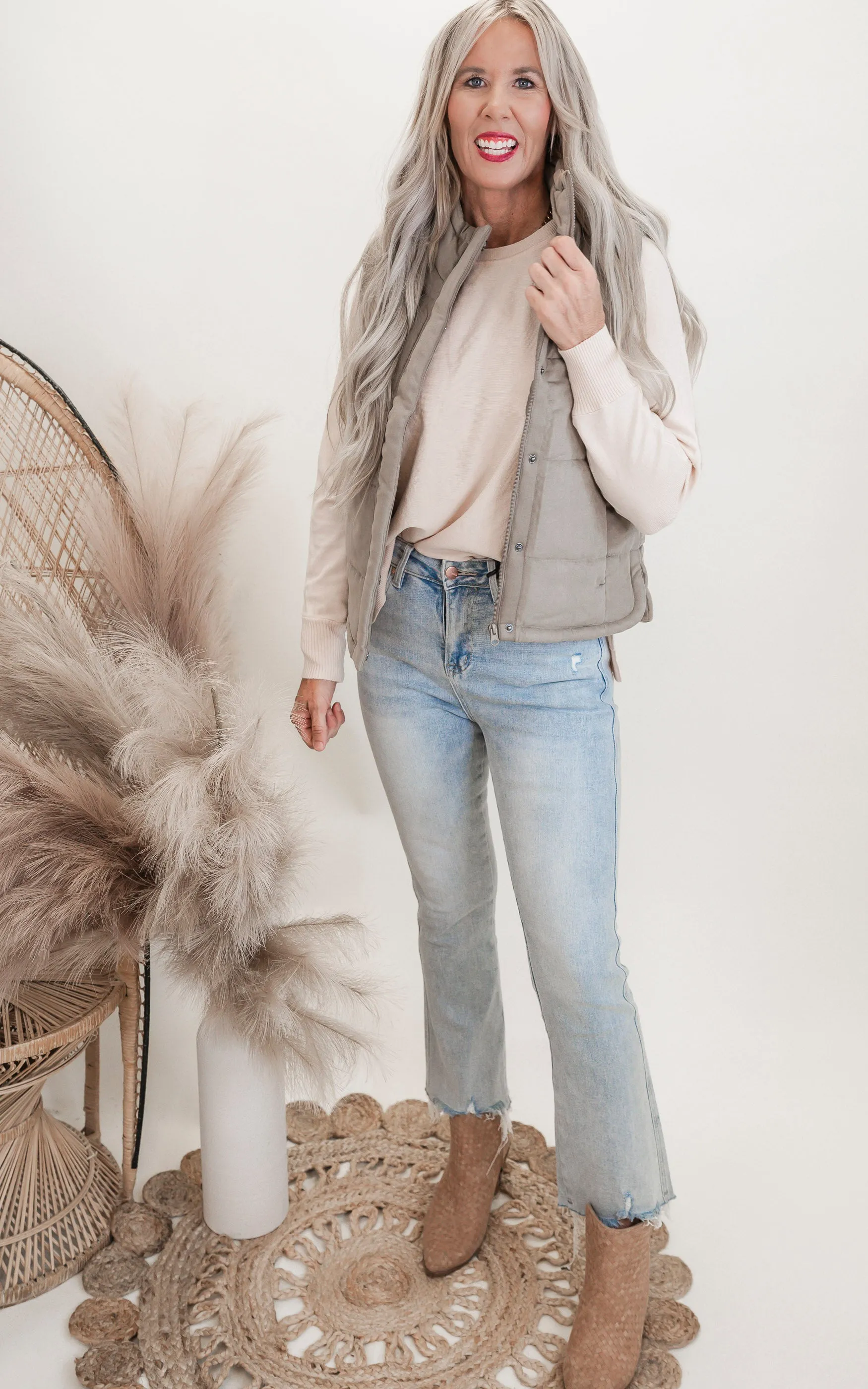 Suede Like Vest - Final Sale
