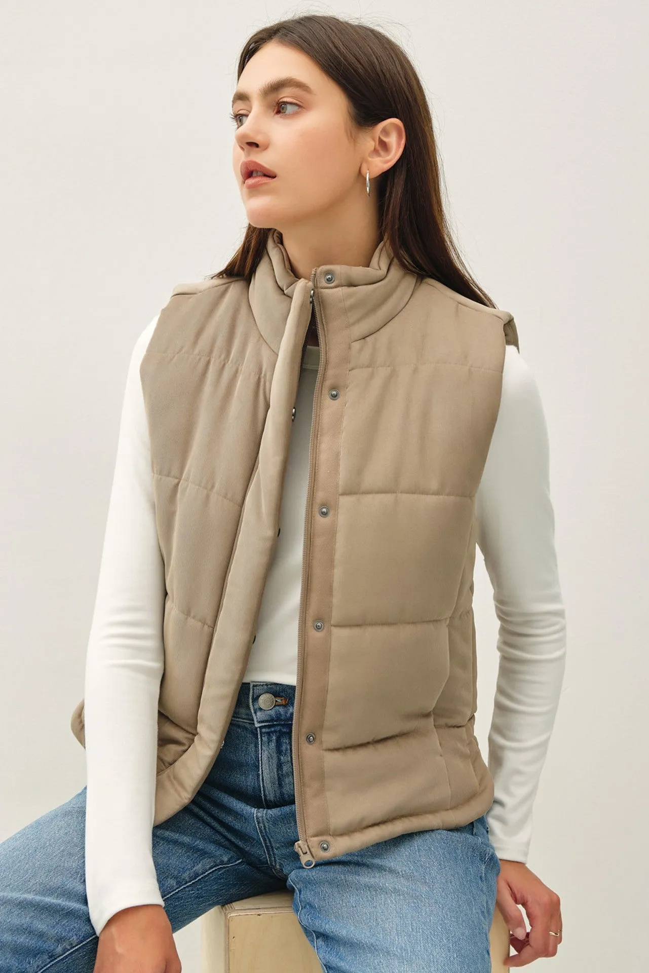 Suede Like Vest - Final Sale