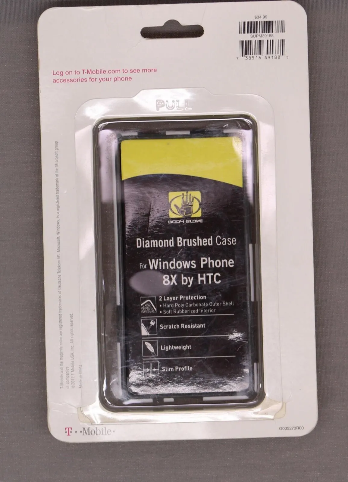 T-Mobile New HTC Windows Phone 8X Body Glove Case Protective Cover White