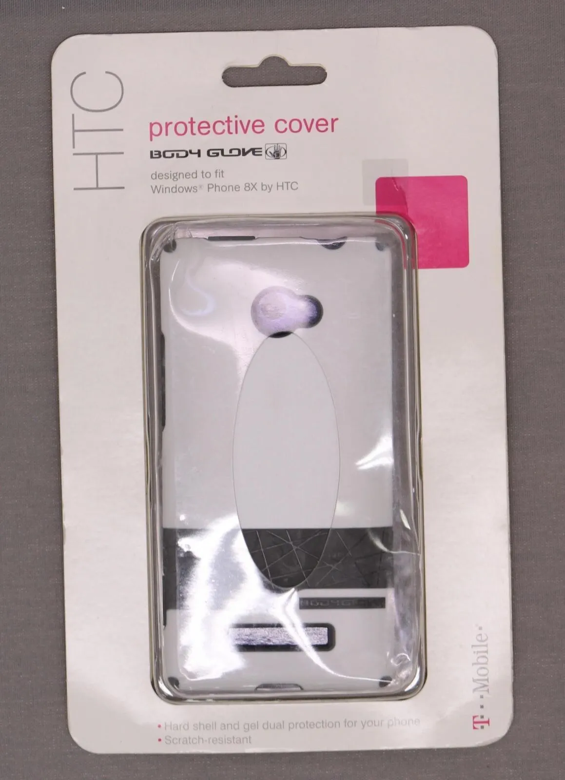 T-Mobile New HTC Windows Phone 8X Body Glove Case Protective Cover White