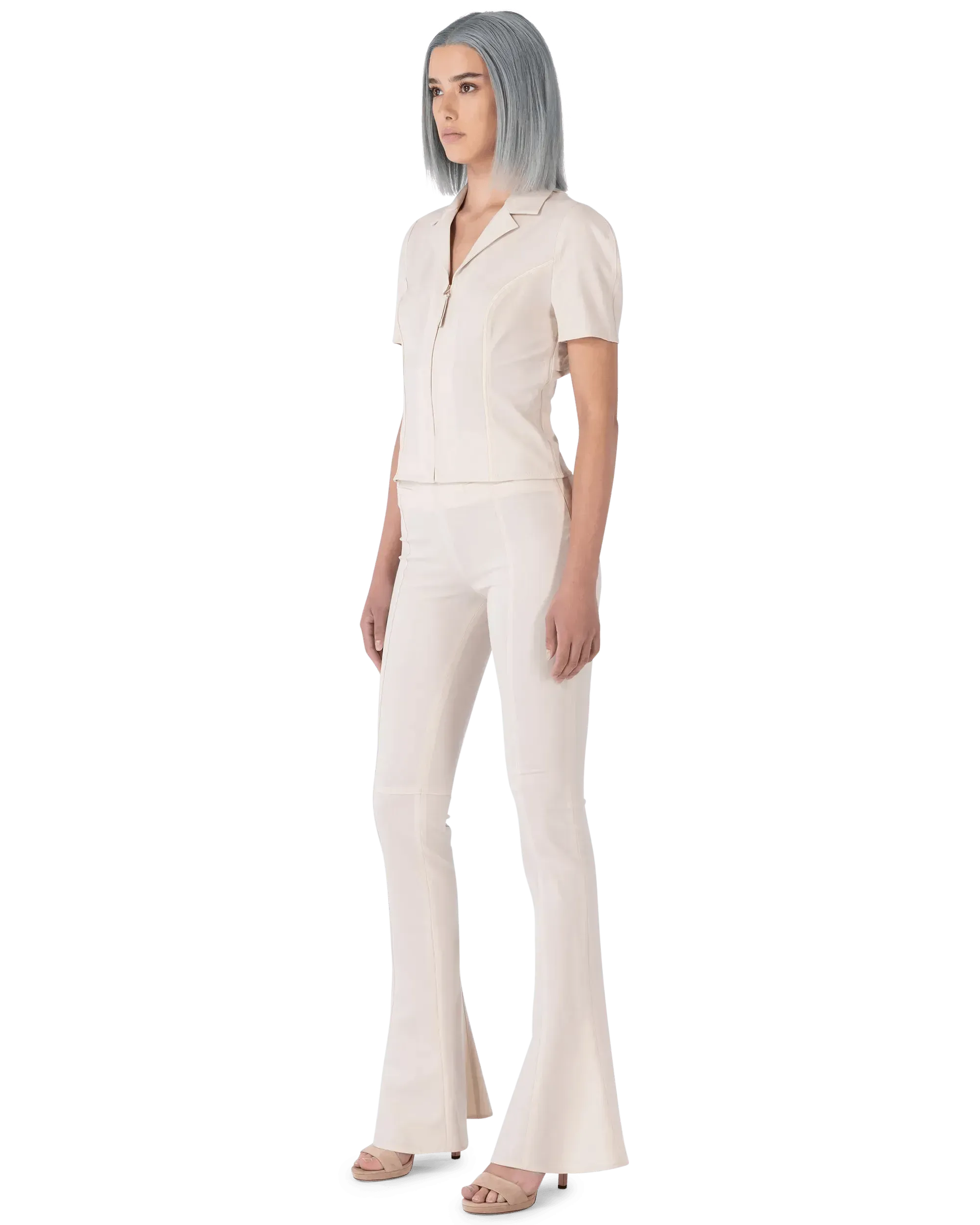 Tangelo Fitted Zip Up Shirt