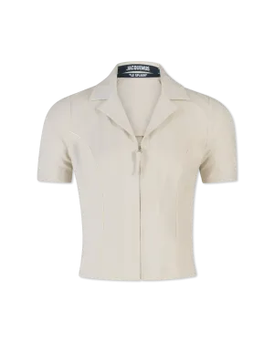 Tangelo Fitted Zip Up Shirt