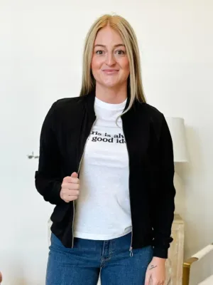 The Bomber Jacket in Black