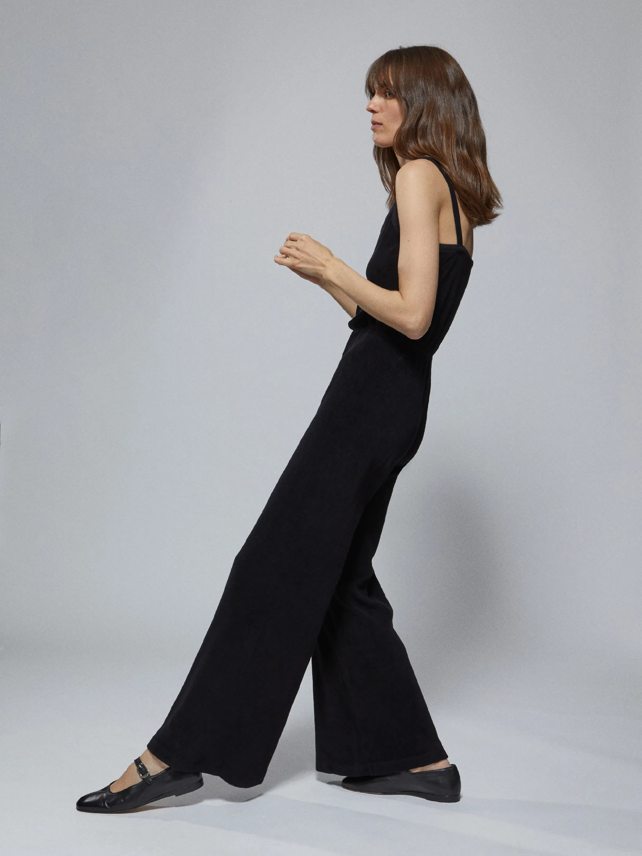 The Elma Flare Jumpsuit in Terry