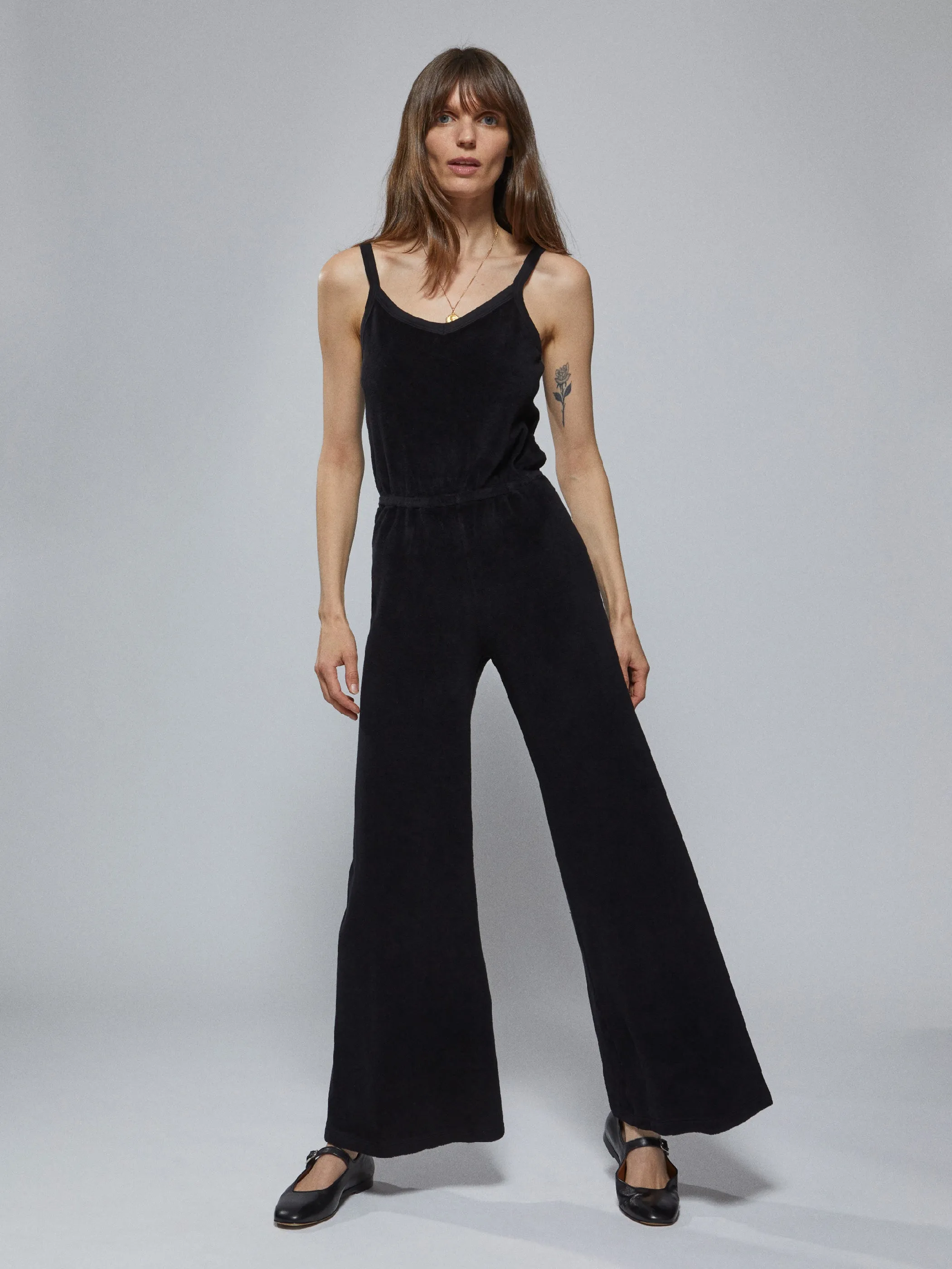 The Elma Flare Jumpsuit in Terry