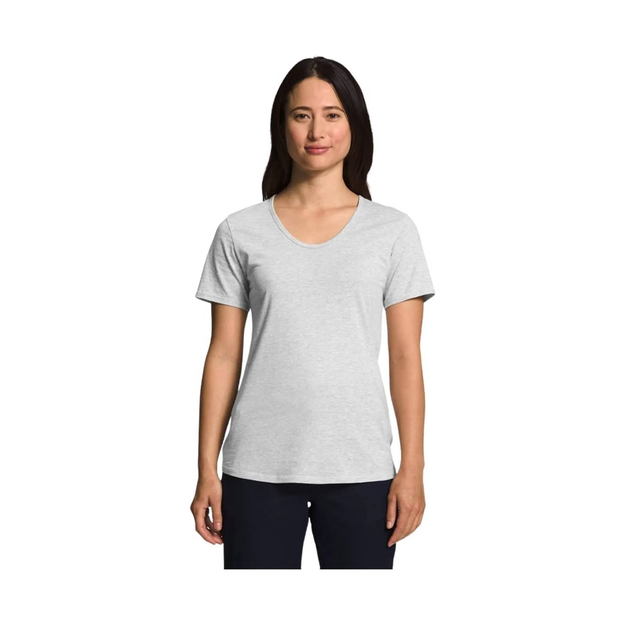 The North Face Women's Terrain Short Sleeve Scoop-Neck Tee - Light Grey Heather
