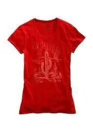 TIN HAUL WOMEN'S KNIT DESERT CACTUS PRINT T-SHIRT