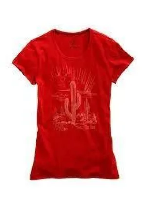 TIN HAUL WOMEN'S KNIT DESERT CACTUS PRINT T-SHIRT