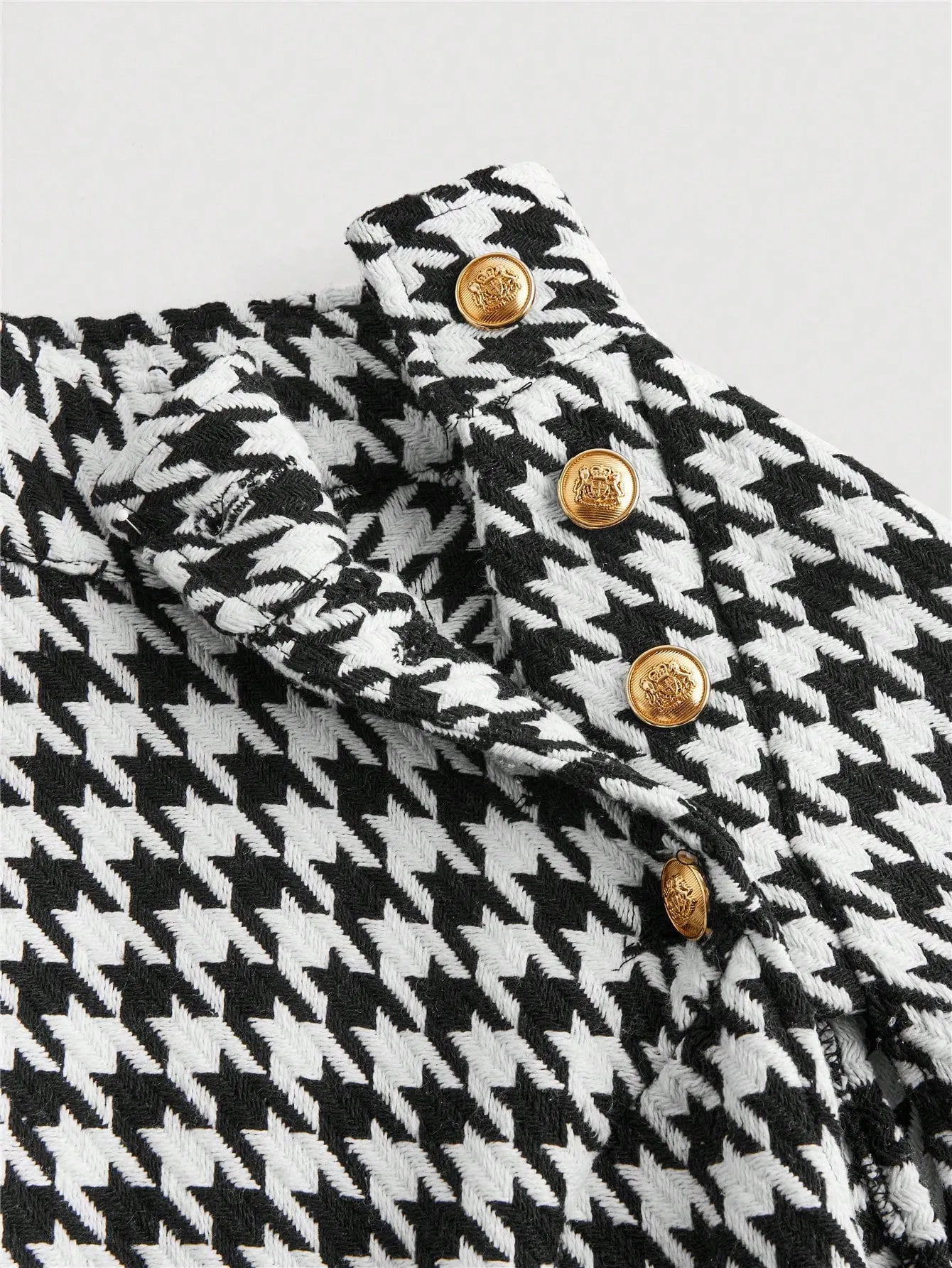 Vestido Retro de Capa con Estampado de Cuadros