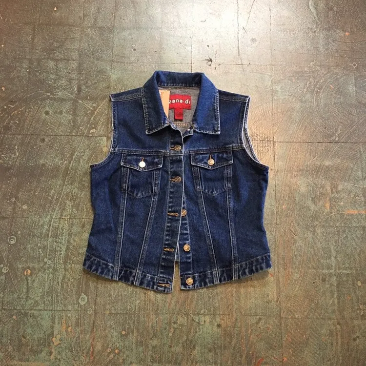 vintage 90s Zana*Di denim vest // size Large