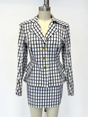 Vivienne Westwood Red Label Grid Skirt Suit