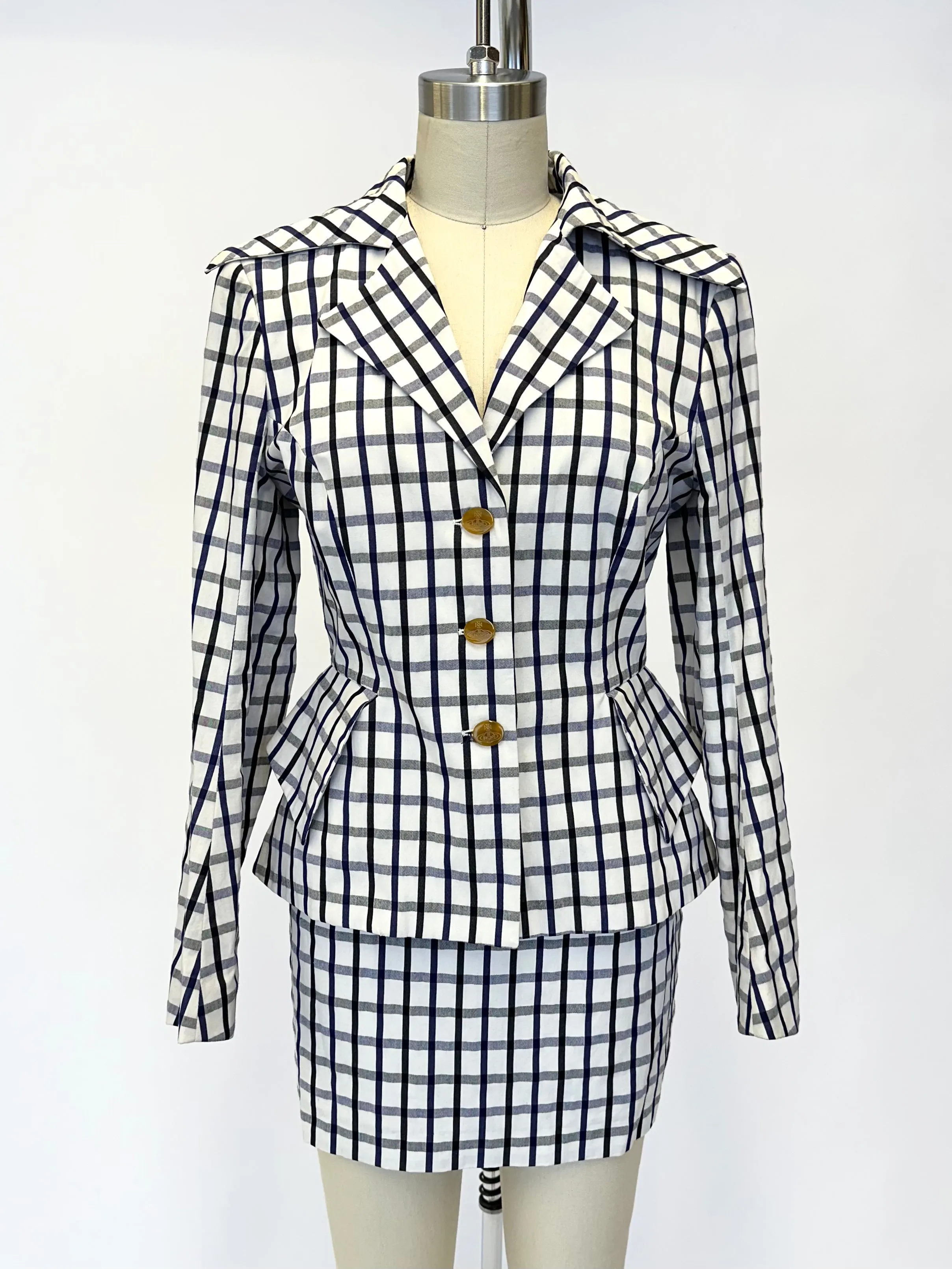 Vivienne Westwood Red Label Grid Skirt Suit