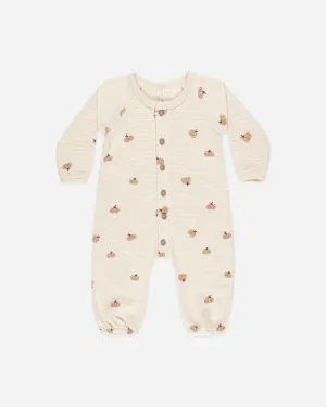 Waffle Long Sleeve Jumpsuit || Pumpkins