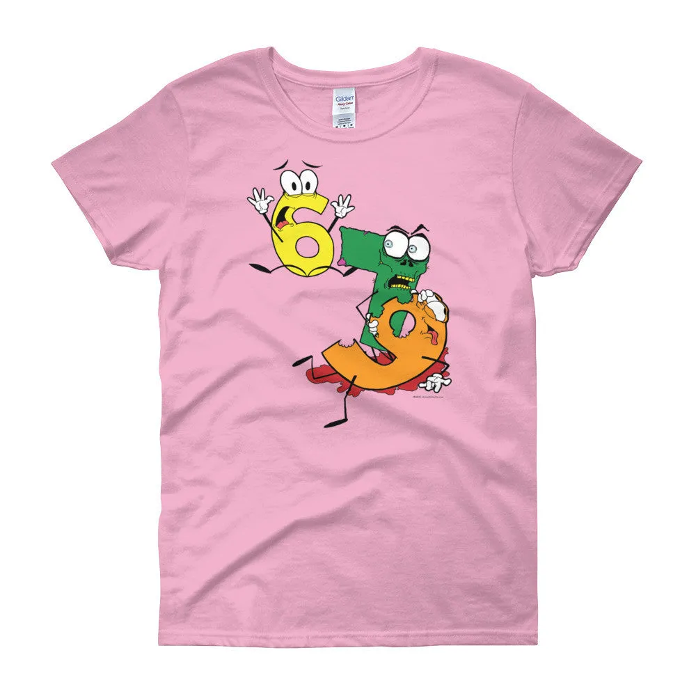 Why was 6 Afraid of 7 Seven Ate Nine Zombie Fitted T-Shirt