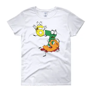 Why was 6 Afraid of 7 Seven Ate Nine Zombie Fitted T-Shirt