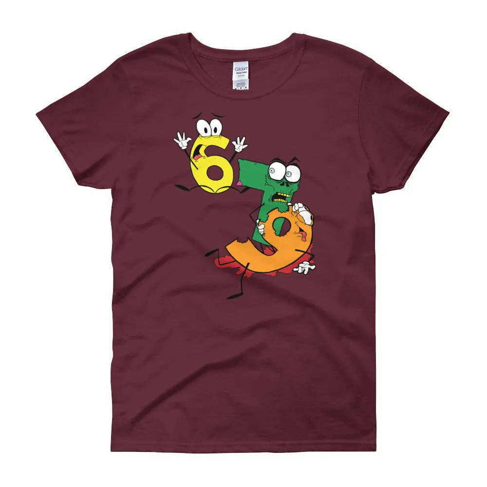 Why was 6 Afraid of 7 Seven Ate Nine Zombie Fitted T-Shirt
