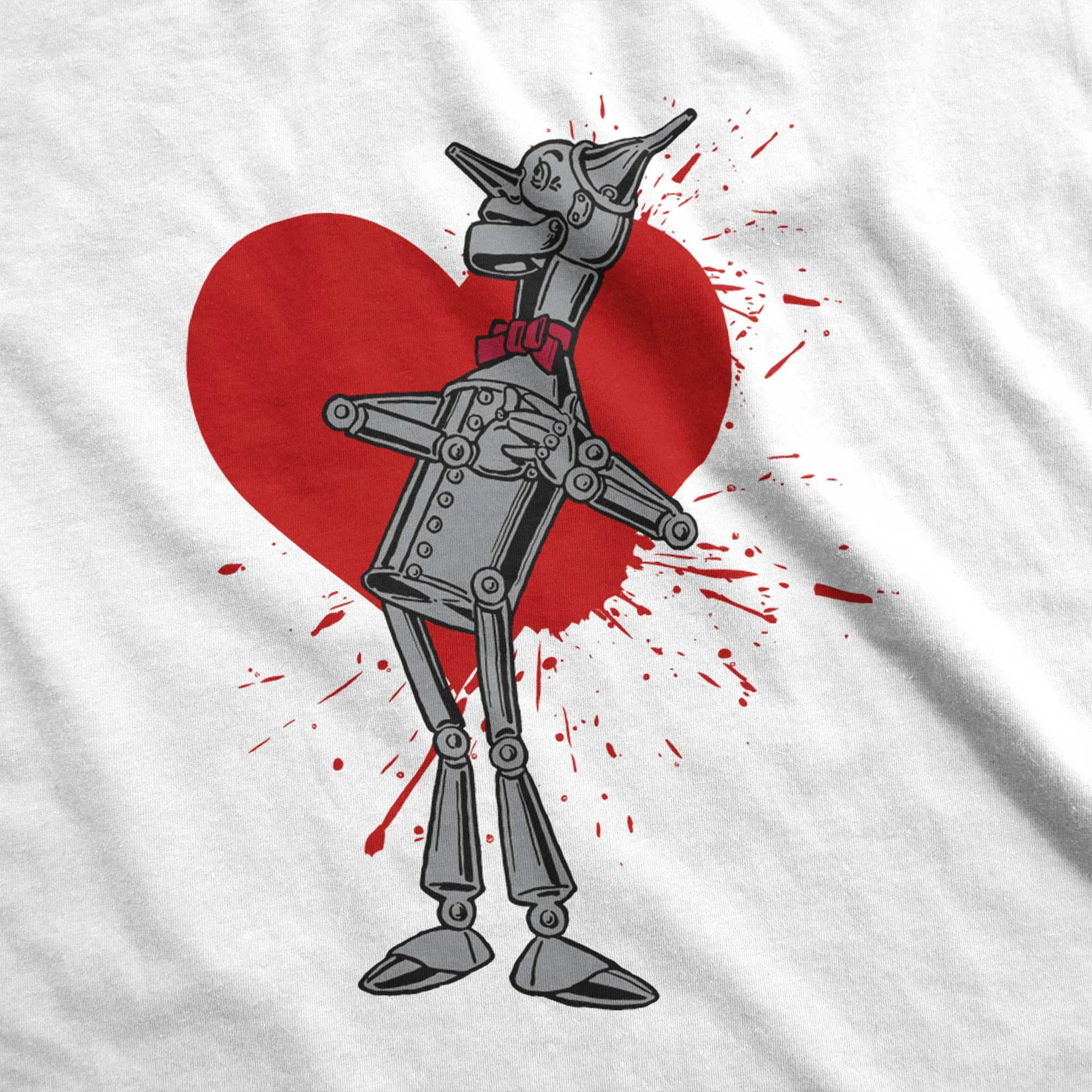 Wizard of Oz Tin Man with Heart Background - Women’s Flex Scoop Neck Tee