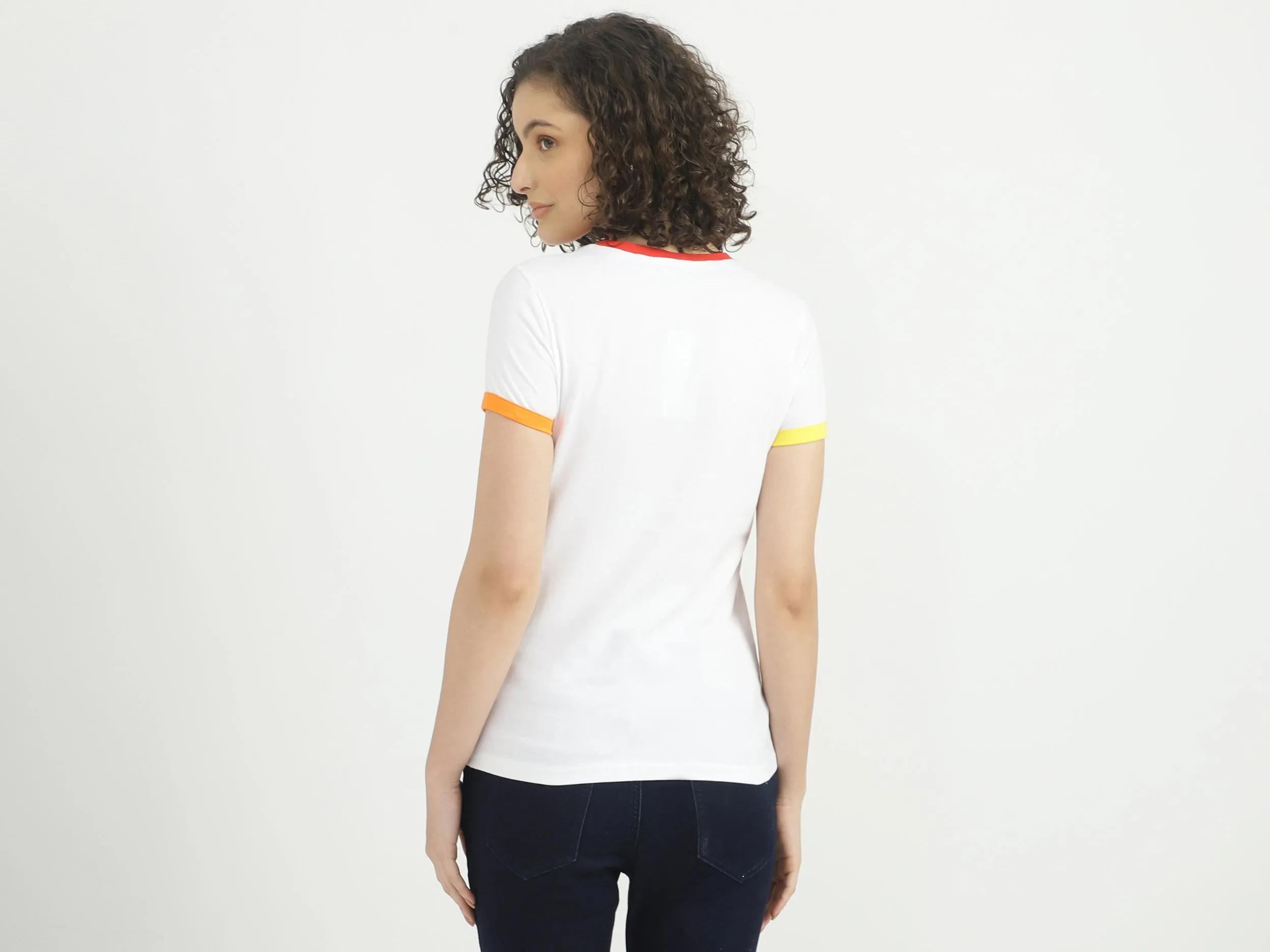 Women Printed Round Neck T-shirt