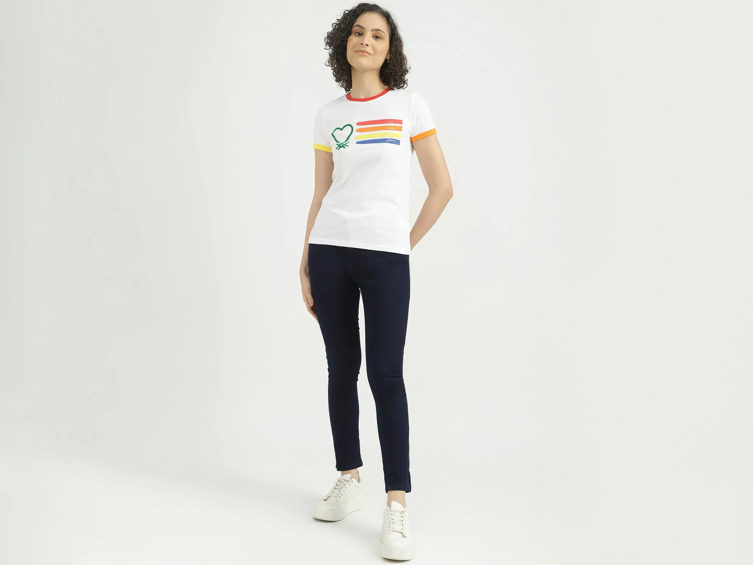 Women Printed Round Neck T-shirt