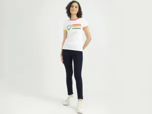Women Printed Round Neck T-shirt