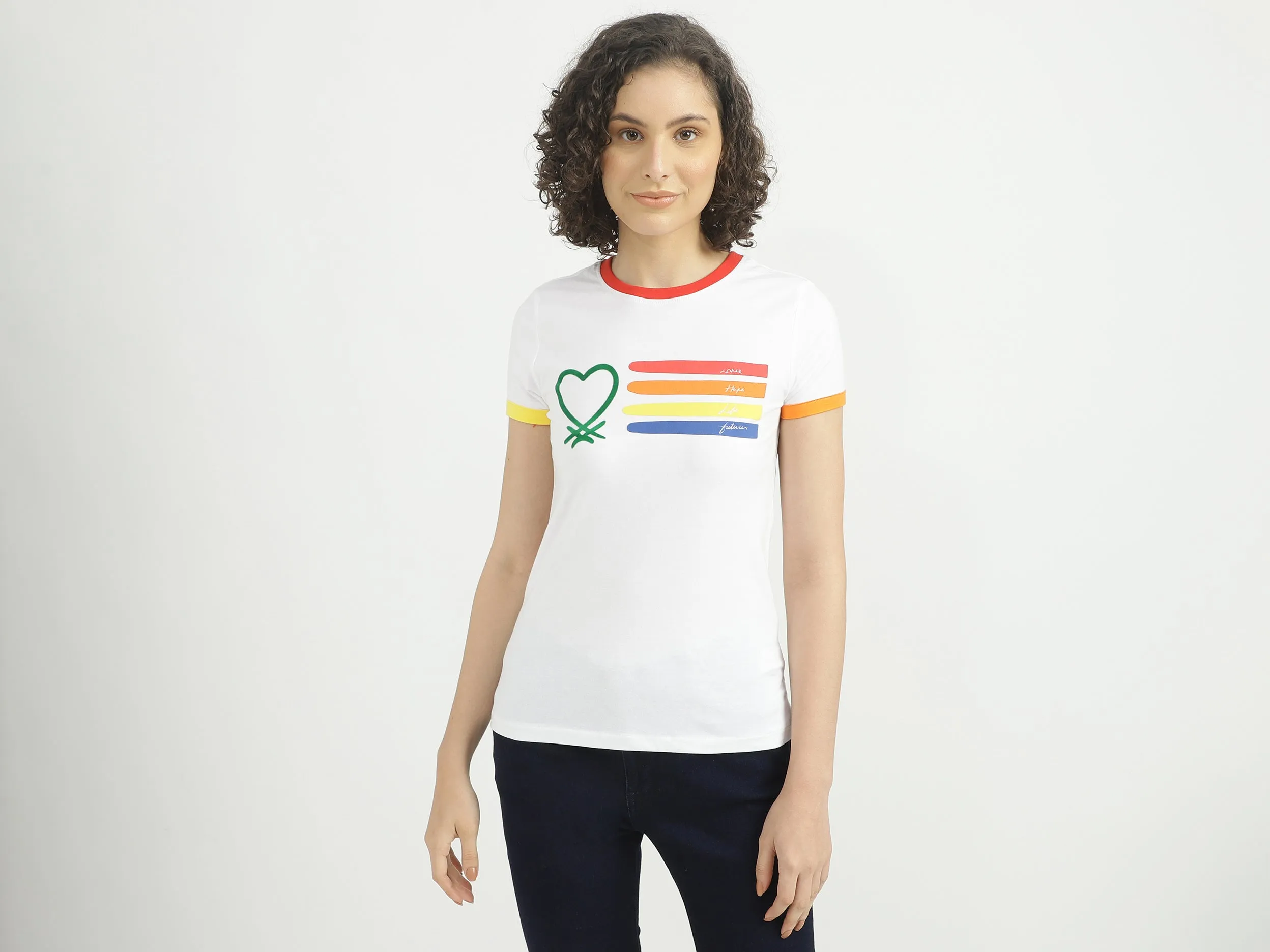 Women Printed Round Neck T-shirt